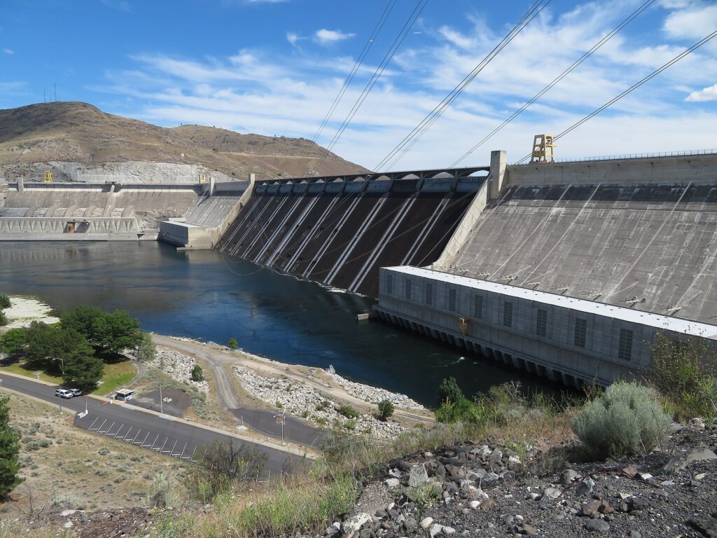 Grand Coulee Dam on the Columbia River, Washington