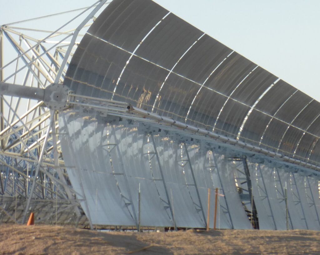 Parabolic trough solar collectors at Harper Lake, California